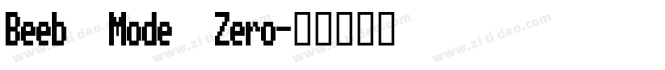 Beeb Mode Zero字体转换